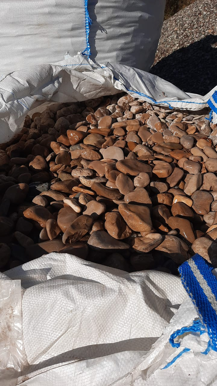 Галька каспийская фр. 40-70 мм.